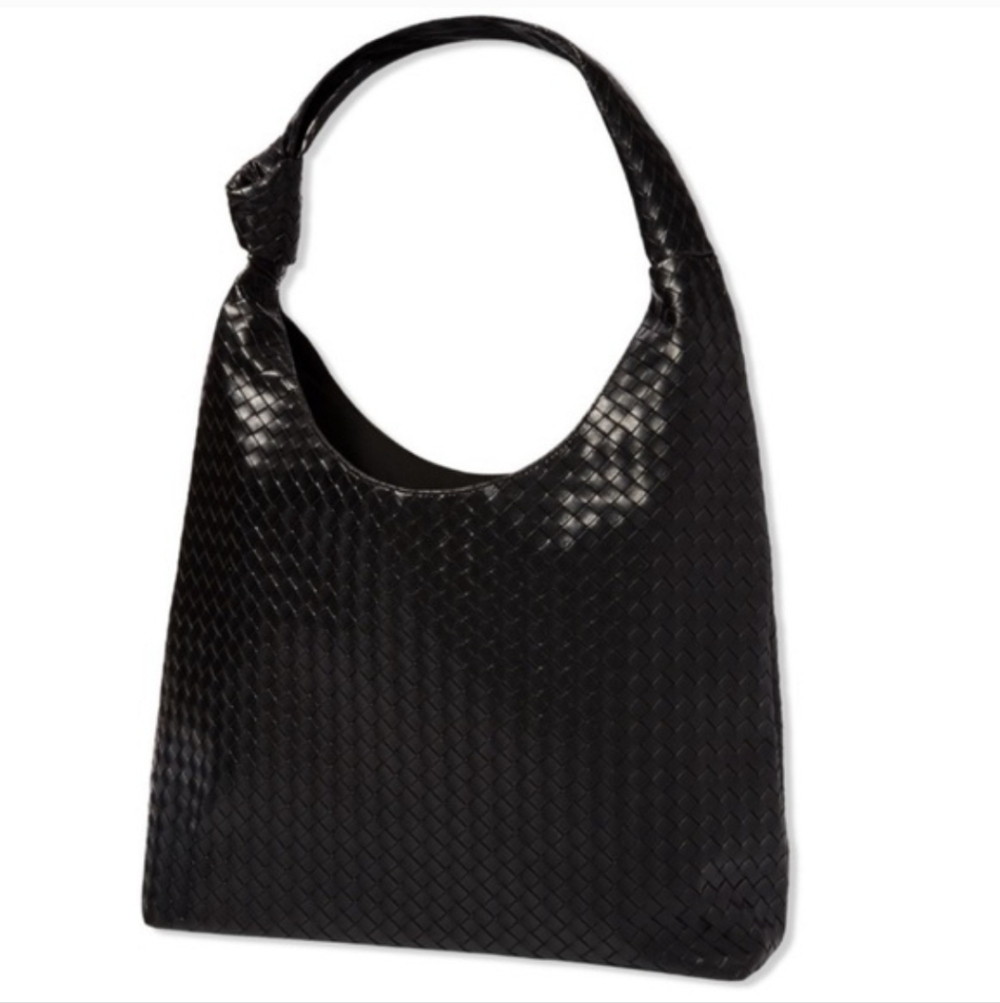 Elegant Black Woven Tote Bag By Ulta